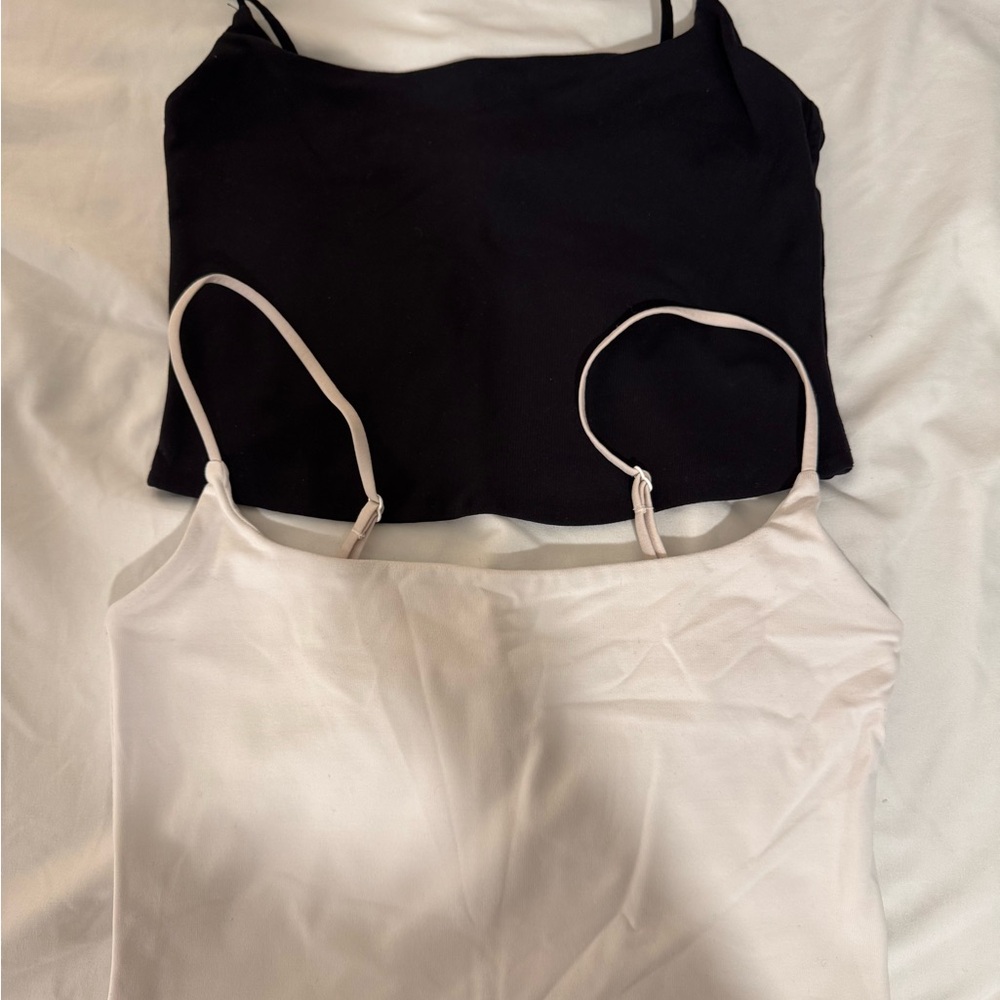 Babaton Black and Cream Camisole Set of 2